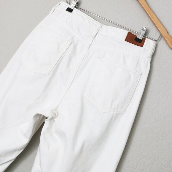 BDG Urban Outfitters White Pax High Rise Straight Leg Jean Fray Hem Size 29 x 32 - Picture 16 of 16